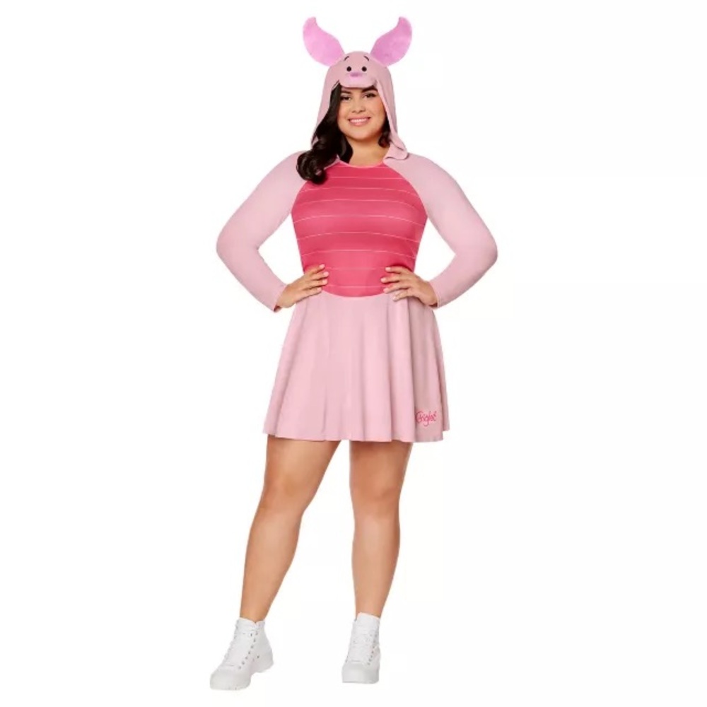 Pink Piglet Women's Costume Hoodie Dress